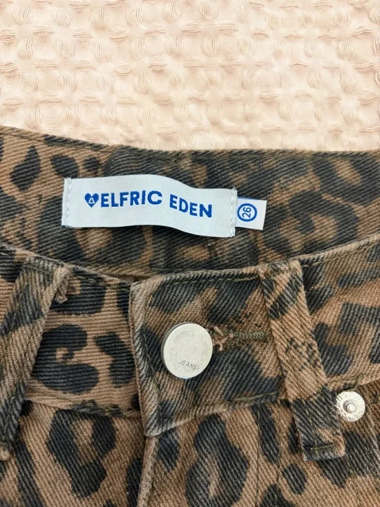 Aelfric Eden Leopard-Print Flare Jeans - Brown & Black - Picture 4 of 4